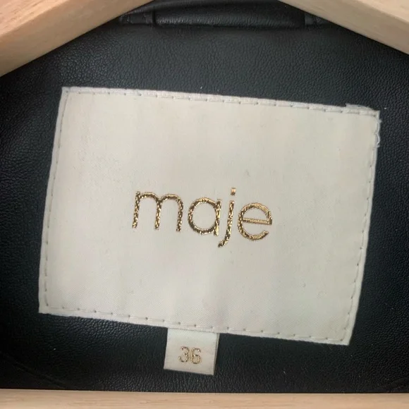 Maje (Paris) cropped leather jacket - Picture 5 of 5